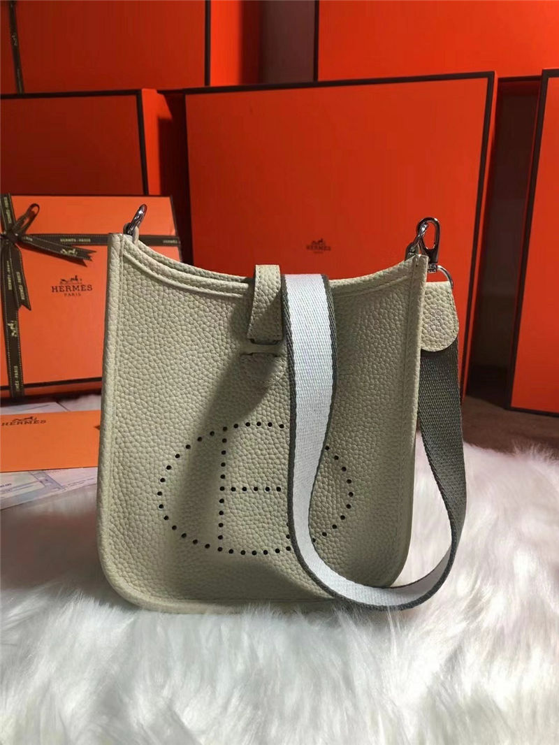 Hermes Evelyne III TPM Mini Bag Calfskin In Gris Tourterelle High