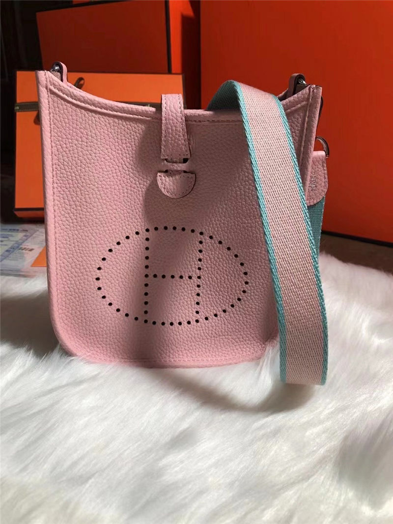 Hermes Evelyne III TPM Mini Bag Calfskin In Pink High