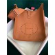 Hermes Evelyne III PM Bag Clemence Leather In Orange High