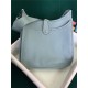 Hermes Evelyne III PM Bag Clemence Leather In Grey-Blue High