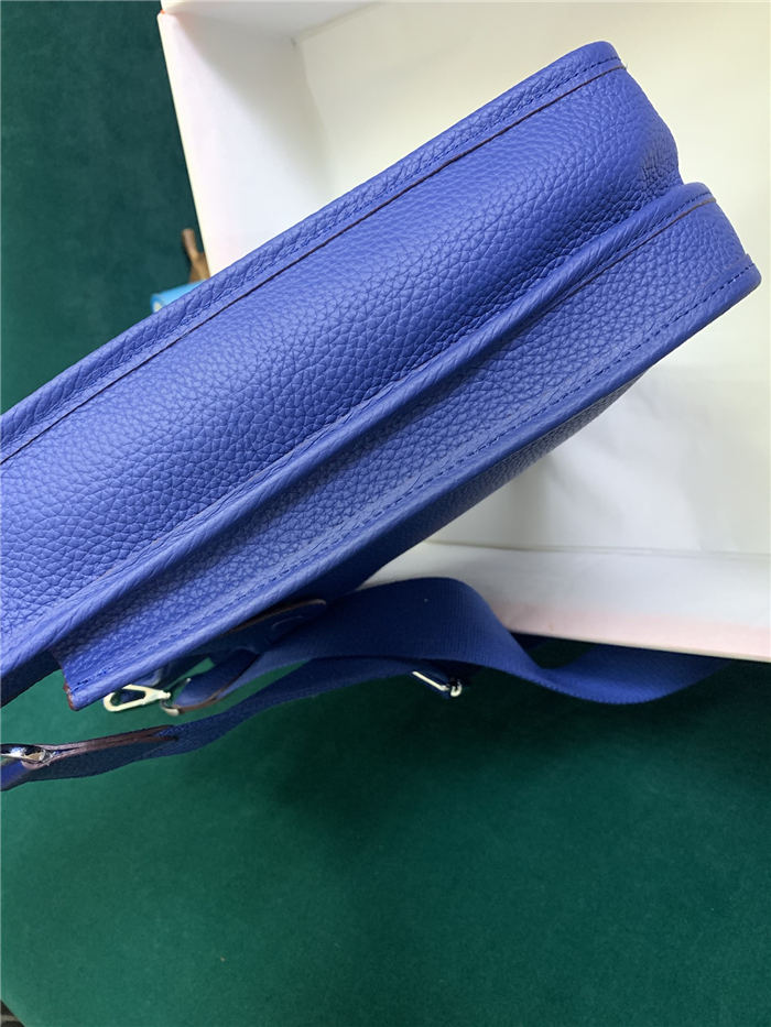 Hermes Evelyne III PM Bag Clemence Leather In Royal Blue High