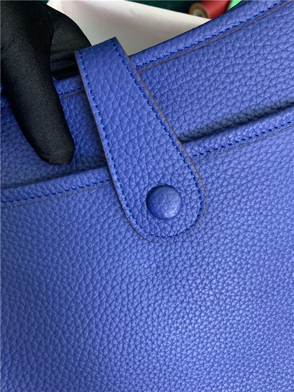 Hermes Evelyne III PM Bag Clemence Leather In Royal Blue High