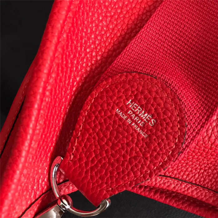 Hermes Evelyne III PM Bag Calfskin In Red High