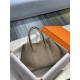 Hermes Garden Party 30/36 Bag Togo Calfskin In Gri Elephant High