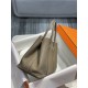 Hermes Garden Party 30/36 Bag Togo Calfskin In Gri Elephant High