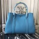 Hermes Garden Party 30/36 Bag Togo Calfskin In Denim Blue High