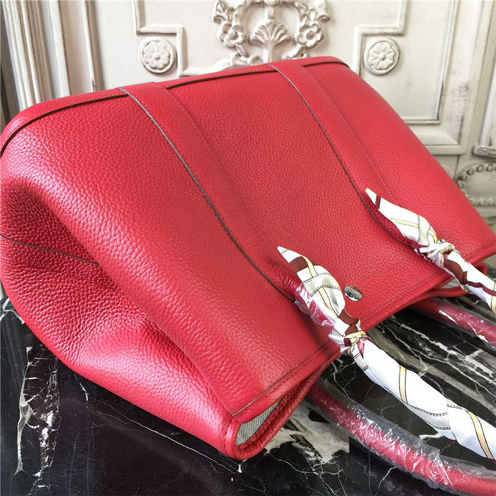 Hermes Garden Party 30/36 Bag Togo Calfskin In Red High