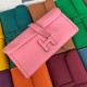 Hermes Jige Elan 29 Clutch Bag Epsom Leather WAX Pink High