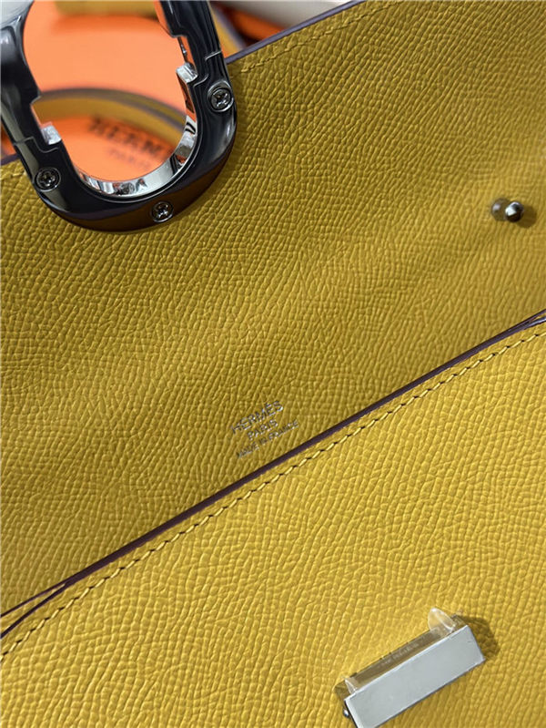 Hermes Chaine D Ancre To Go wallet Epsom calfskin WAX Jaune Ambre High