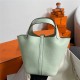 Hermes Picotin Lock 18/22 Bag Togo Leather In Vert Fizz-Silver WAX High