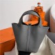 Hermes Picotin Lock 18/22 Bag Togo Leather In Gris Meyer-Gold WAX High