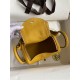 Hermes Lindy Mini Bag Clemence Leather In Yellow WAX High