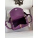 Hermes Lindy Mini Bag Clemence Leather In Purple WAX High