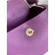 Hermes Lindy Mini Bag Clemence Leather In Purple WAX High