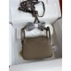 Hermes Lindy Mini Bag Clemence Leather In Etoupe WAX High