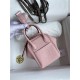 Hermes Lindy Mini Bag Clemence Leather In Pink WAX High