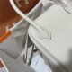 Hermes Lindy 26/30cm Bag Clemence Leather In Cream Gold-Metal WAX High