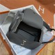 Hermes Lindy 26/30cm Bag Clemence Leather In Dk-Grey Gold-Metal WAX High