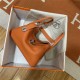 Hermes Lindy 26/30cm Bag Clemence Leather In Orange Silver-Metal WAX High