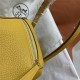 Hermes Lindy 26/30cm Bag Clemence Leather In Yellow Gold-Metal WAX High