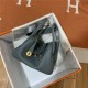 Hermes Lindy 26/30cm Bag Clemence Leather In Grey-Green Gold-Metal WAX High