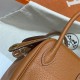 Hermes Lindy 26/30cm Bag Clemence Leather In Tan WAX High