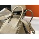 Hermes Lindy Mini Bag Calfskin Leather In Tourterelle High