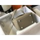 Hermes Lindy Mini Bag Calfskin Leather In Tourterelle High