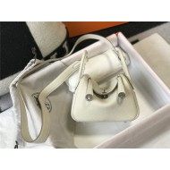 Hermes Lindy Mini Bag Calfskin Leather In Cream High