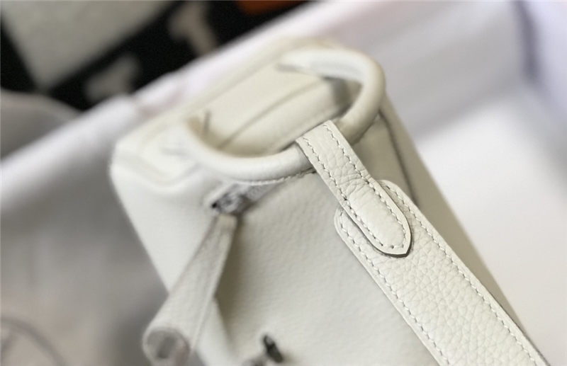 Hermes Lindy Mini Bag Calfskin Leather In Cream High