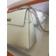 Hermes Kelly Sellier 25 Epsom WAX Cream White High