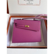 Hermes Kelly Sellier 25 Epsom WAX Purple Pink High