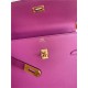 Hermes Kelly Sellier 25 Epsom WAX Purple Pink High