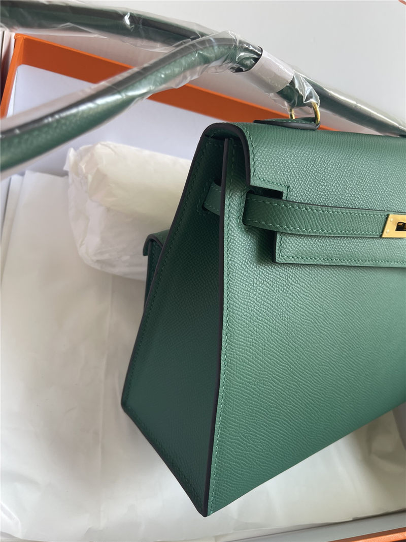 Hermes Kelly Sellier 25 Epsom WAX Green High