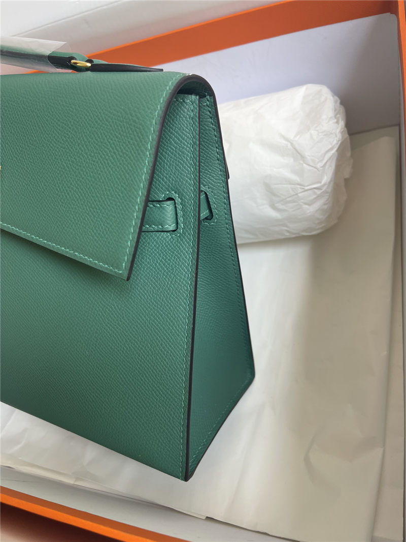 Hermes Kelly Sellier 25 Epsom WAX Green High