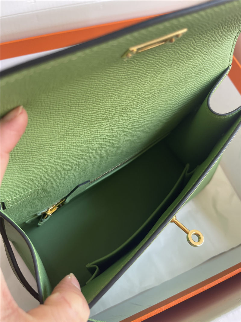 Hermes Kelly Sellier 25 Epsom WAX Green High