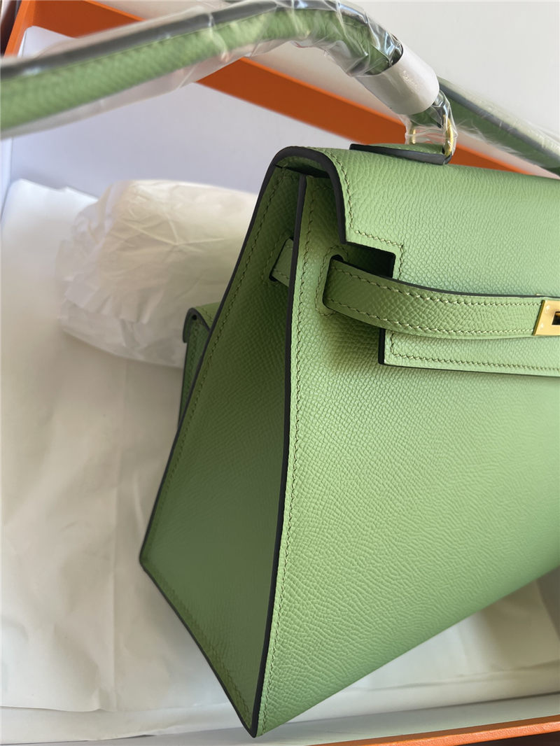 Hermes Kelly Sellier 25 Epsom WAX Green High