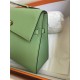 Hermes Kelly Sellier 25 Epsom WAX Green High