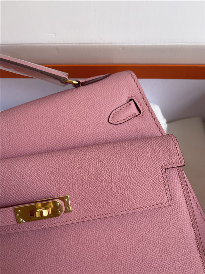 Hermes Kelly Sellier 25 Epsom WAX Pink High