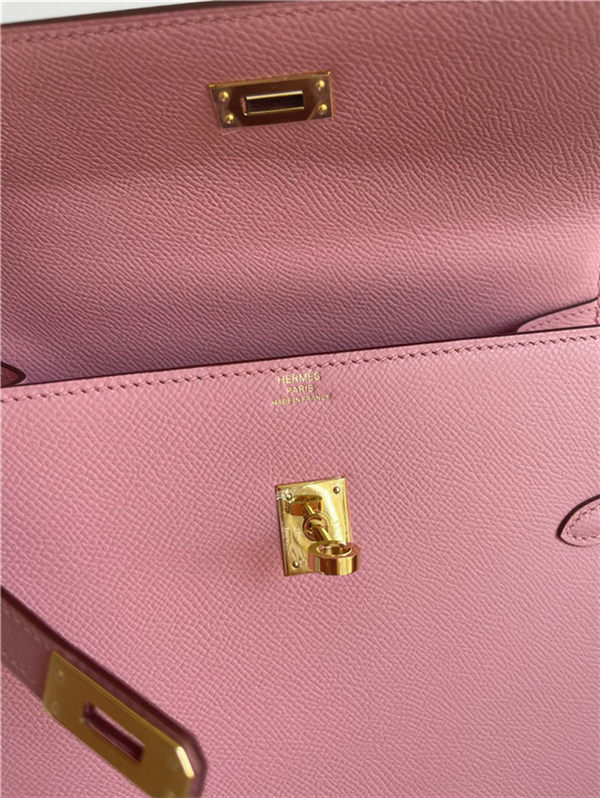 Hermes Kelly Sellier 25 Epsom WAX Pink High