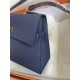 Hermes Kelly Sellier 25 Epsom WAX Navy Blue High