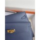 Hermes Kelly Sellier 25 Epsom WAX Navy Blue High