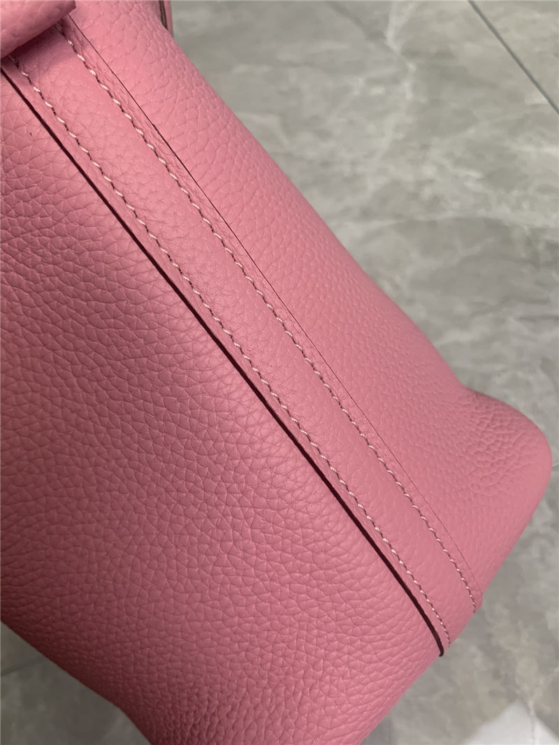 Hermes Picotin 18 Bag Clemence Leather In Pink High