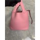 Hermes Picotin 18 Bag Clemence Leather In Pink High