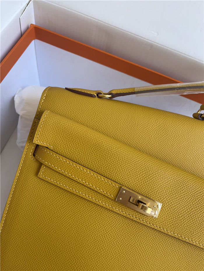 Hermes Kelly Sellier 25 Epsom WAX Yellow High