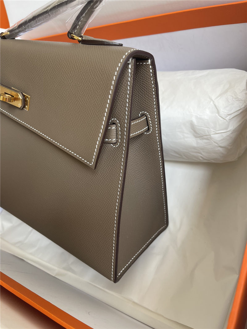 Hermes Kelly Sellier 25 Epsom WAX Etoupe High