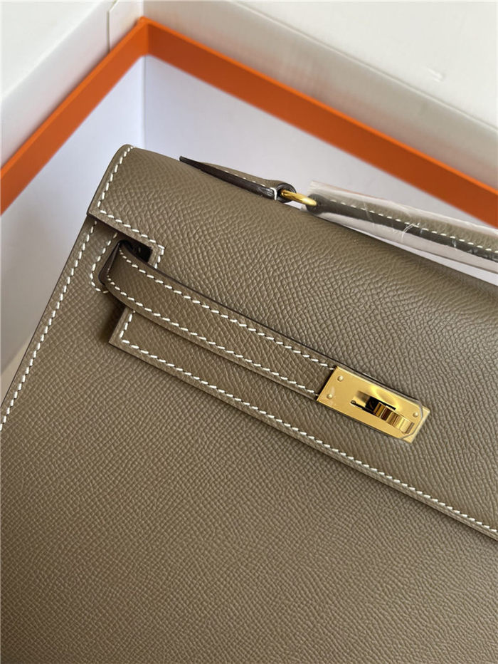 Hermes Kelly Sellier 25 Epsom WAX Etoupe High