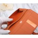 Hermes Bearn Gusset Wallet Epsom Calfskin In Orange High