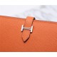 Hermes Bearn Gusset Wallet Epsom Calfskin In Orange High