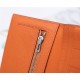 Hermes Bearn Gusset Wallet Epsom Calfskin In Orange High